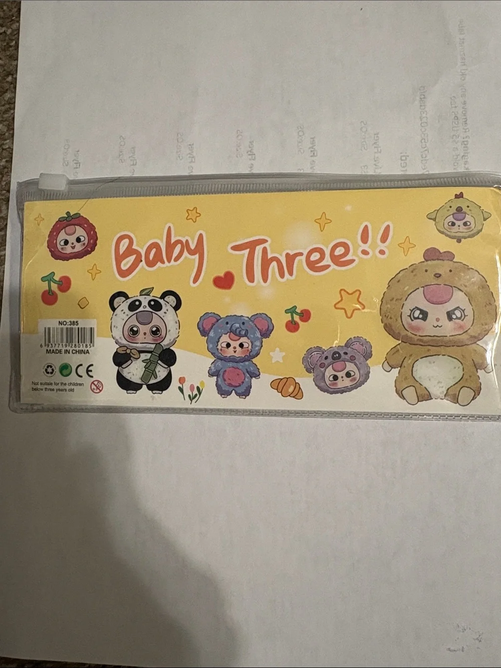 Baby Three bright yellow